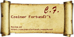 Czeiner Fortunát névjegykártya